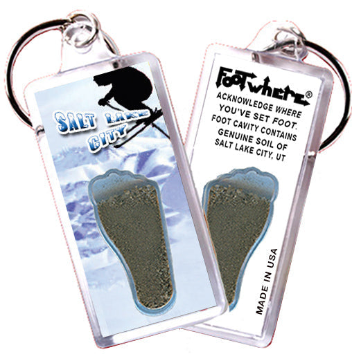 Salt Lake City FootWhere® Souvenir Keychain. 72 pieces/ 6 assorted styles.