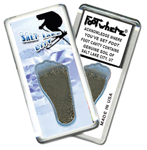 Salt Lake City FootWhere® Souvenir Magnet. 72 pieces/ 6 assorted styles.
