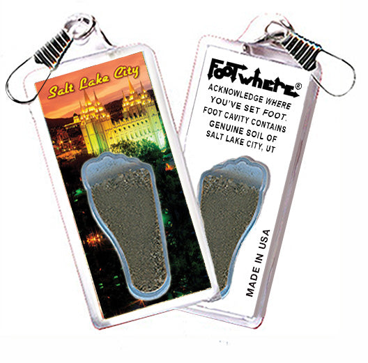 Salt Lake City FootWhere® Souvenir Zipper-Pull. 72 pieces/ 6 assorted styles.