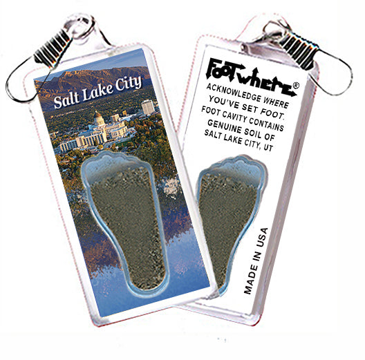 Salt Lake City FootWhere® Souvenir Zipper-Pull. 72 pieces/ 6 assorted styles.