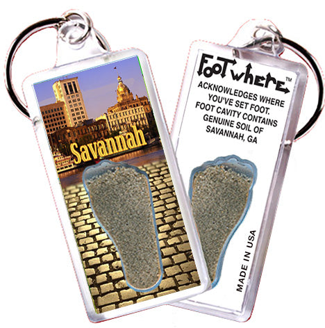 Savannah FootWhere® Souvenir Keychain. 72 pieces/ 6 assorted styles.