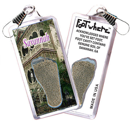 Savannah FootWhere® Souvenir Zipper-Pull. 72 pieces/ 6 assorted styles.