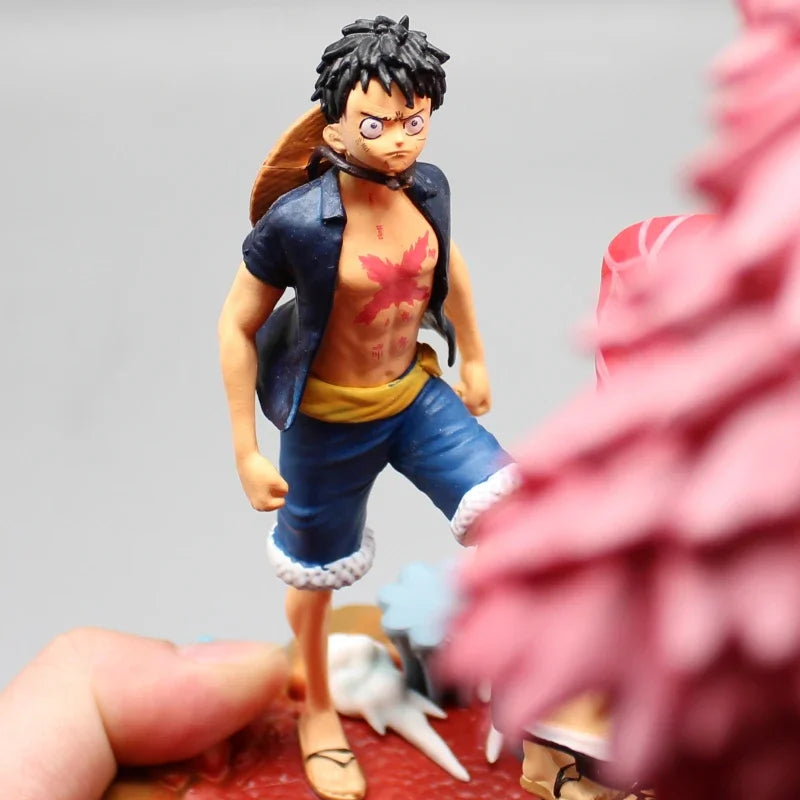Doflamingo Donquixote Vs Monkey D. Luffy Anime Figures, Trafalgar Law KO One Piece Action Figurines 21 CM