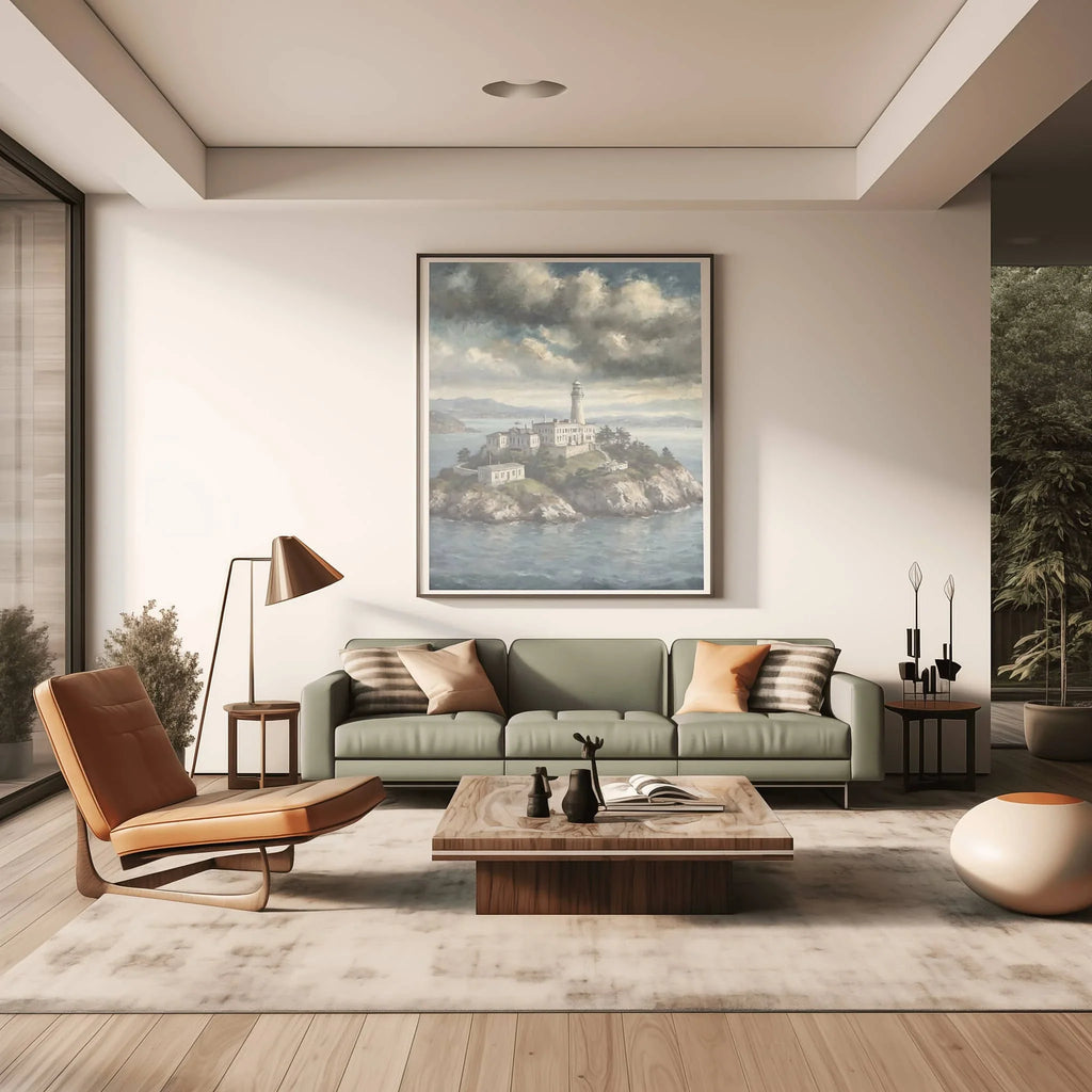 Alcatraz Poster Canvas Artwork - San Francisco Collection