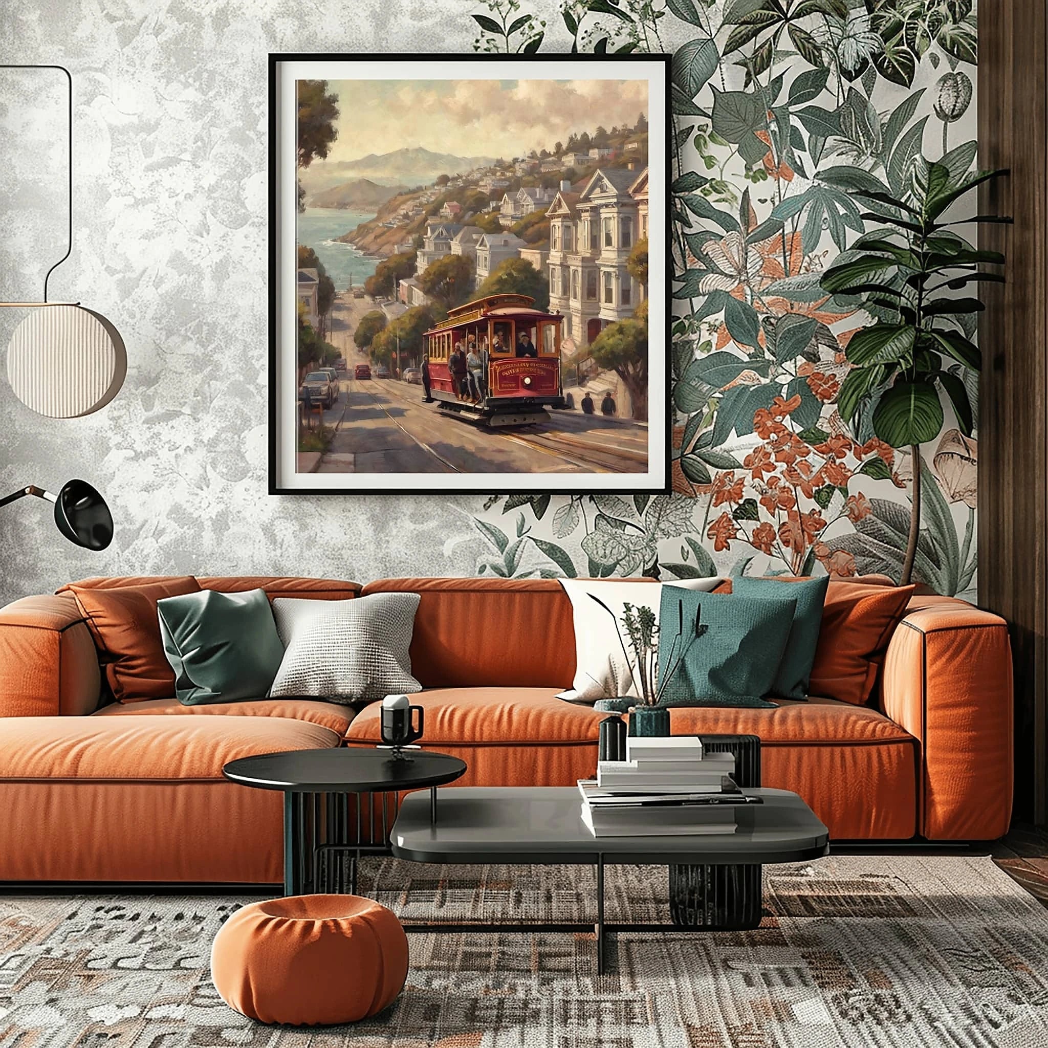 Cable Car Poster Canvas Artwork - San Francisco Collection