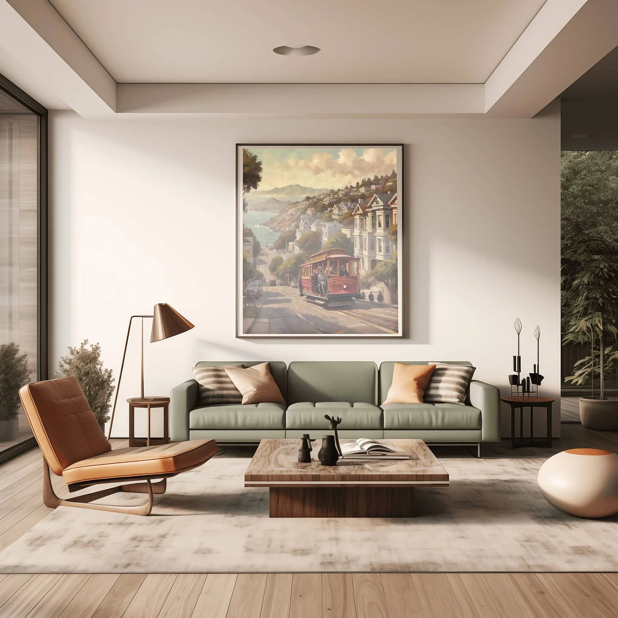 Cable Car Poster Canvas Artwork - San Francisco Collection