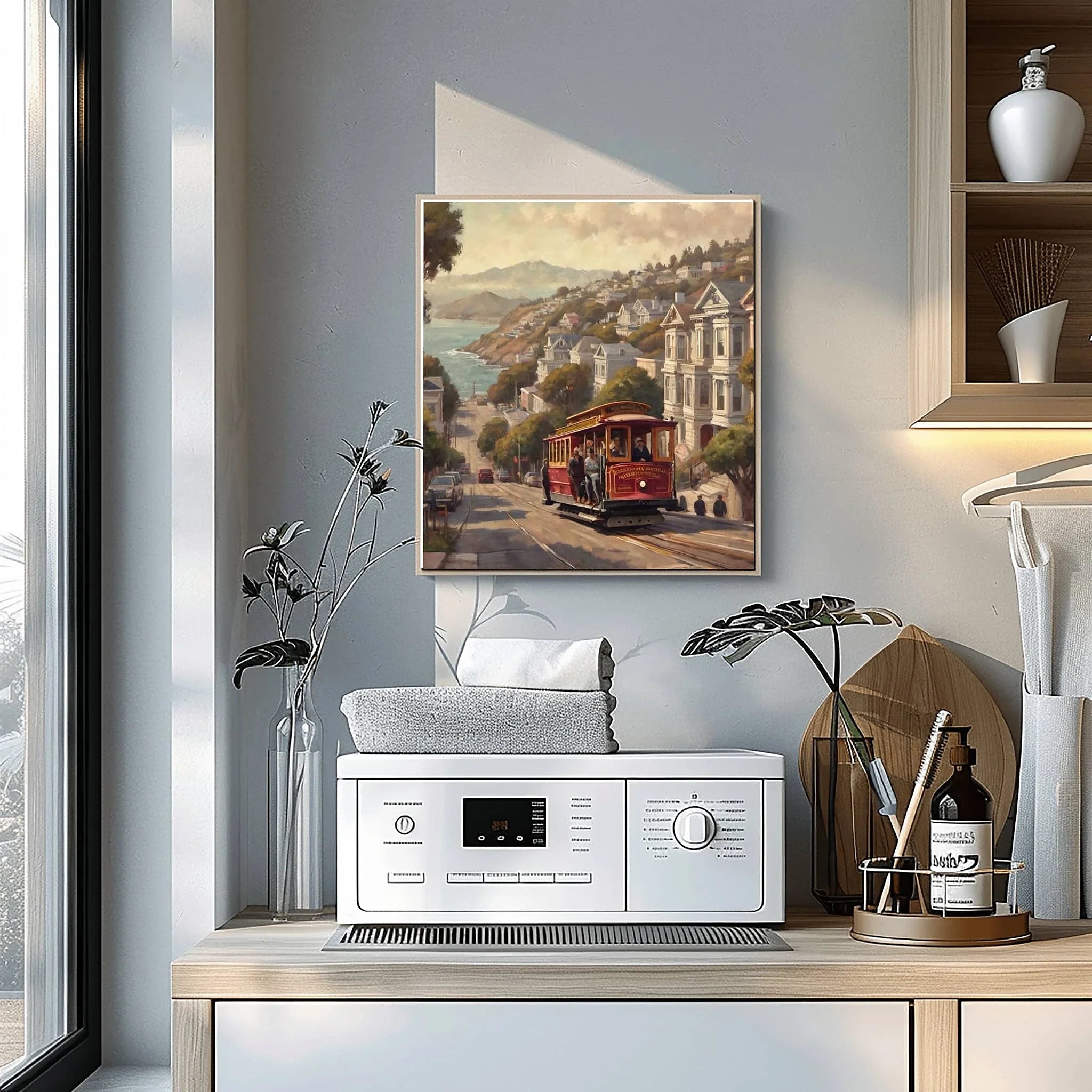 Cable Car Poster Canvas Artwork - San Francisco Collection