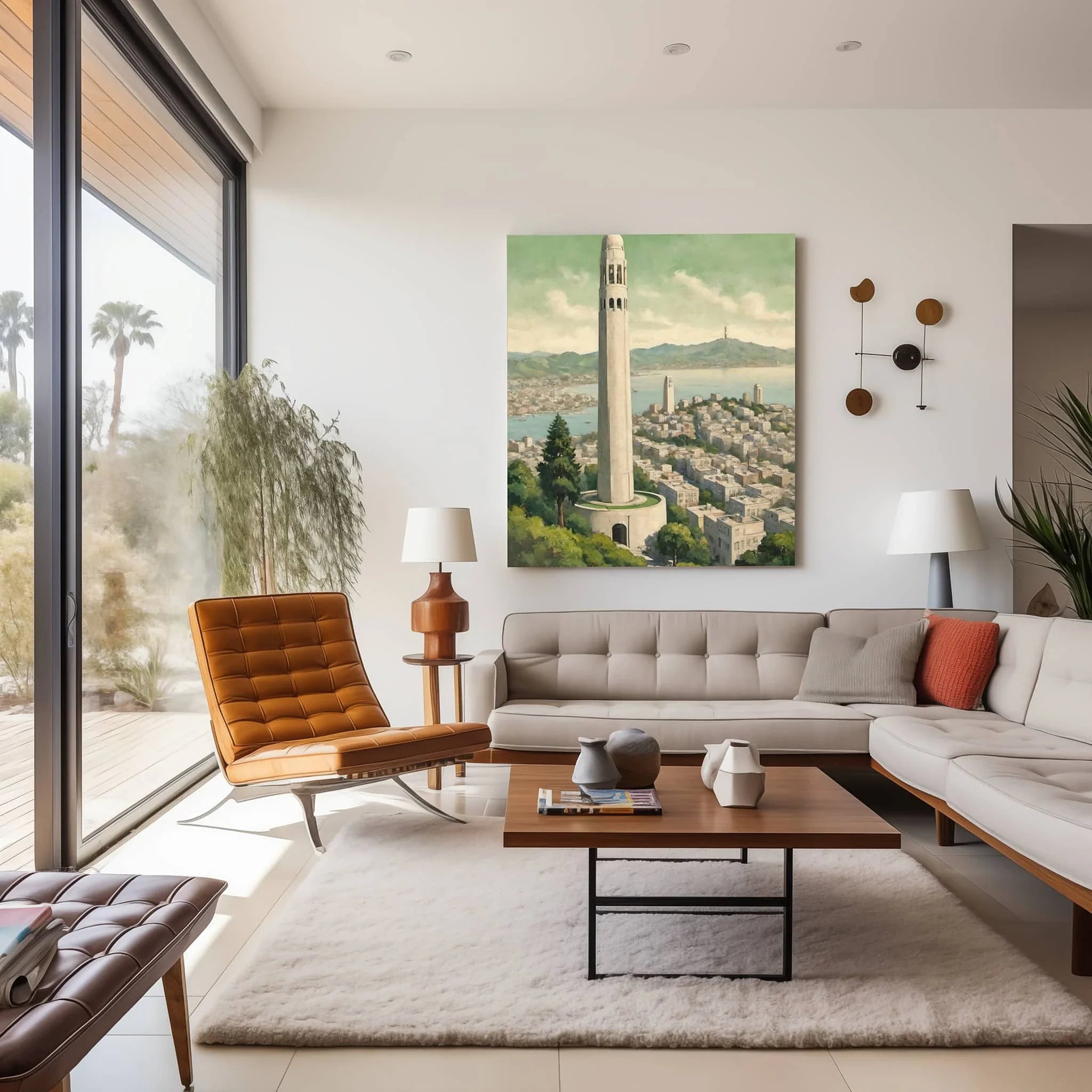 Coit Tower Poster Canvas Artwork - San Francisco Collection