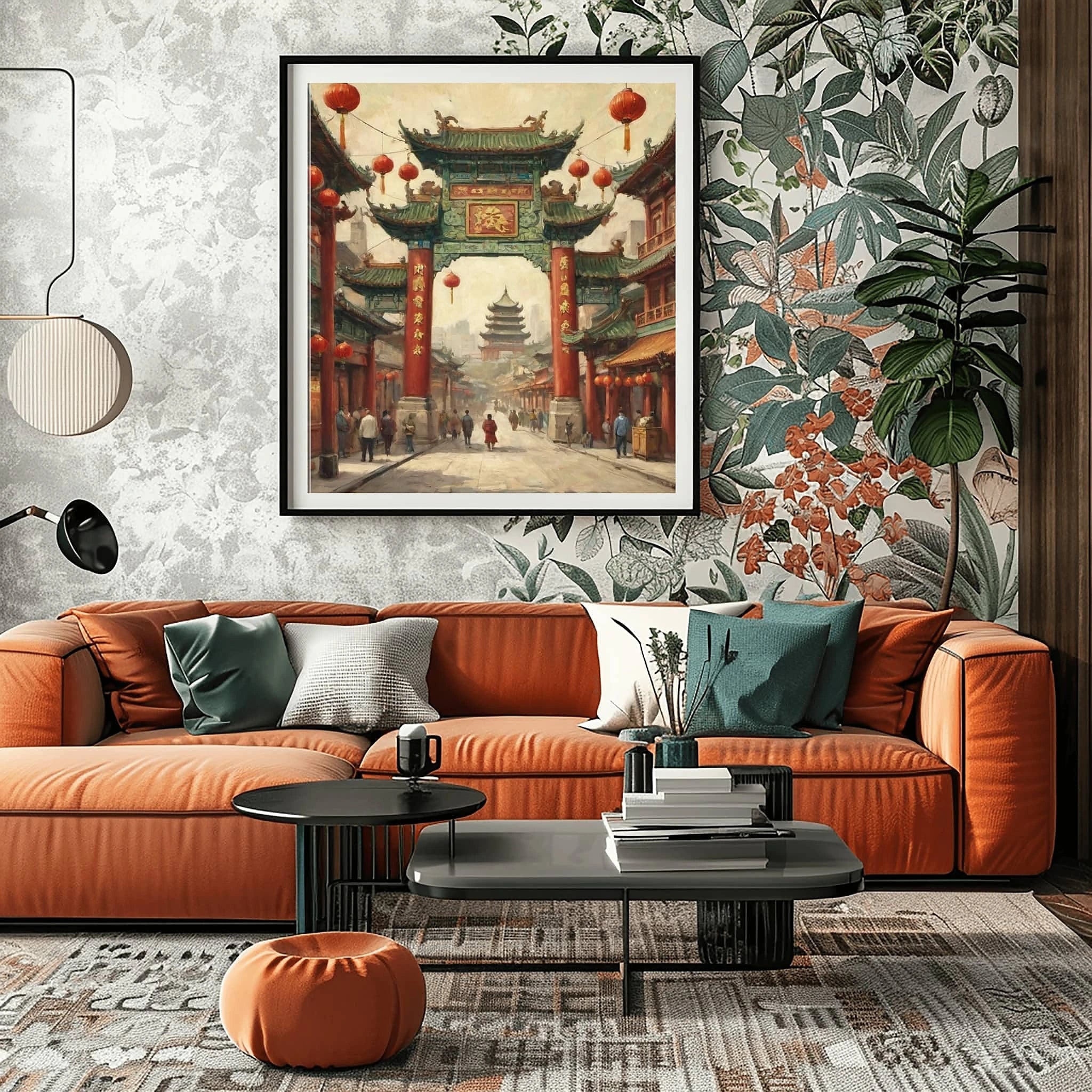 Dragon Gate Poster Canvas Artwork - San Francisco Collection