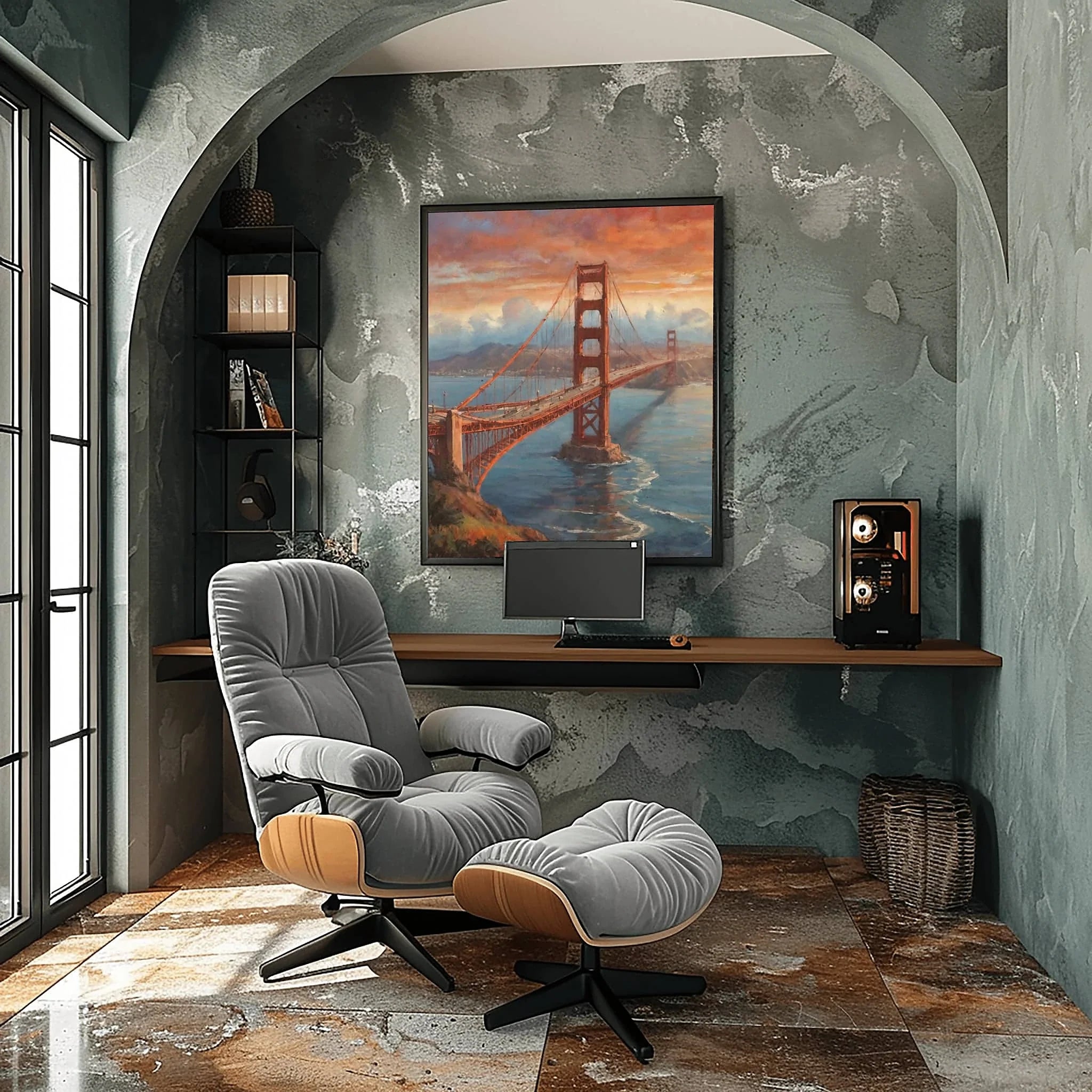 Golden Gate Poster Canvas Artwork - San Francisco Collection