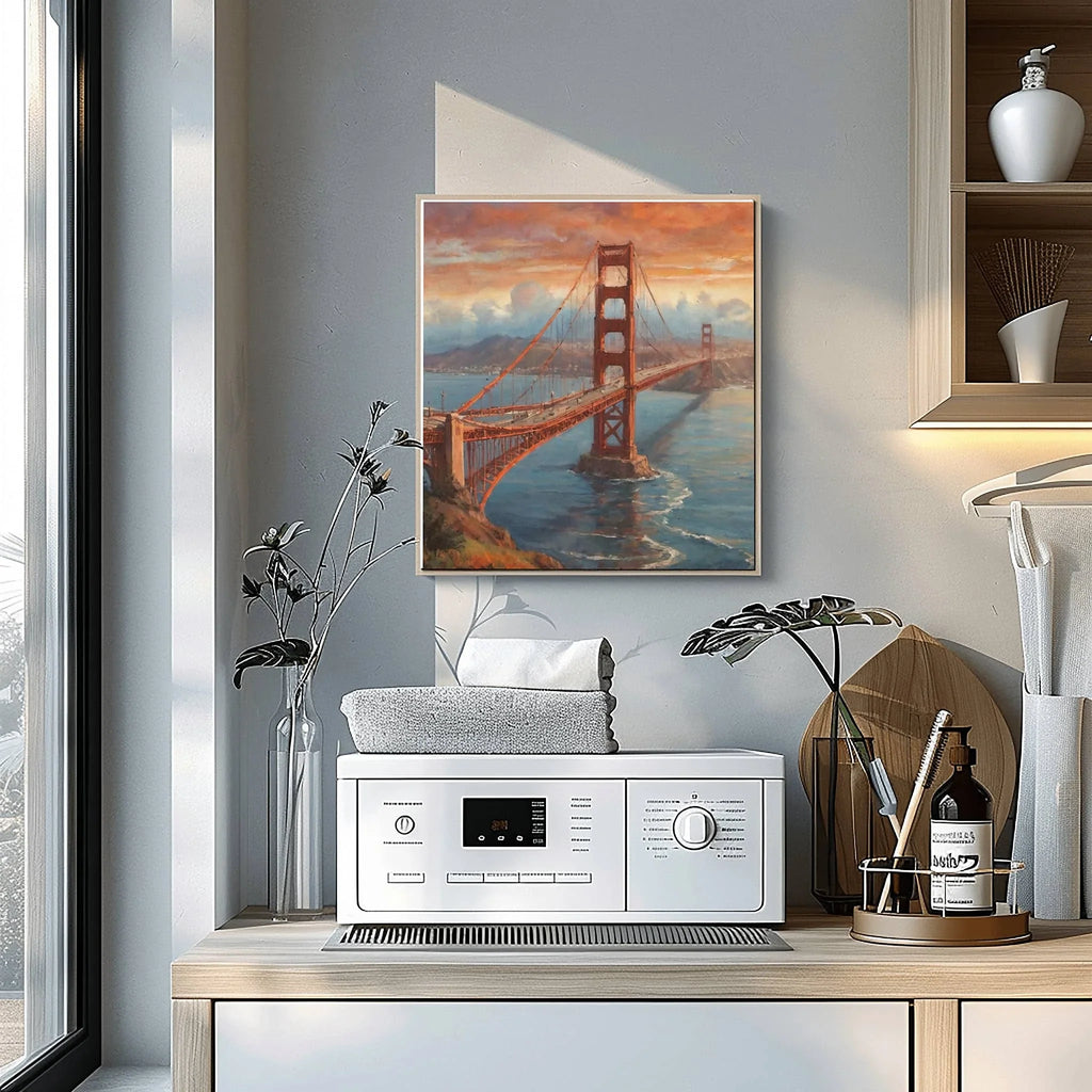 Golden Gate Poster Canvas Artwork - San Francisco Collection