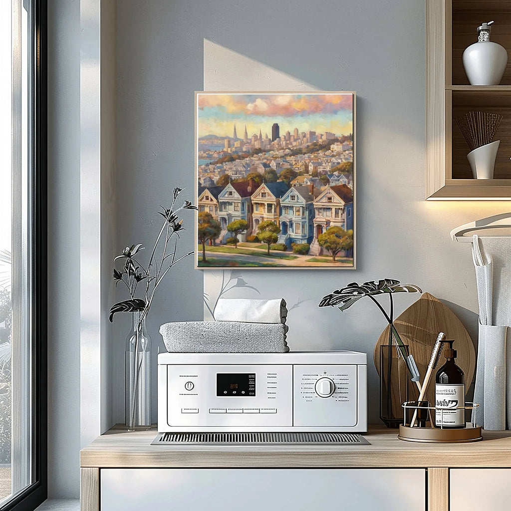 Painted Ladies Poster Canvas Artwork - San Francisco Collection