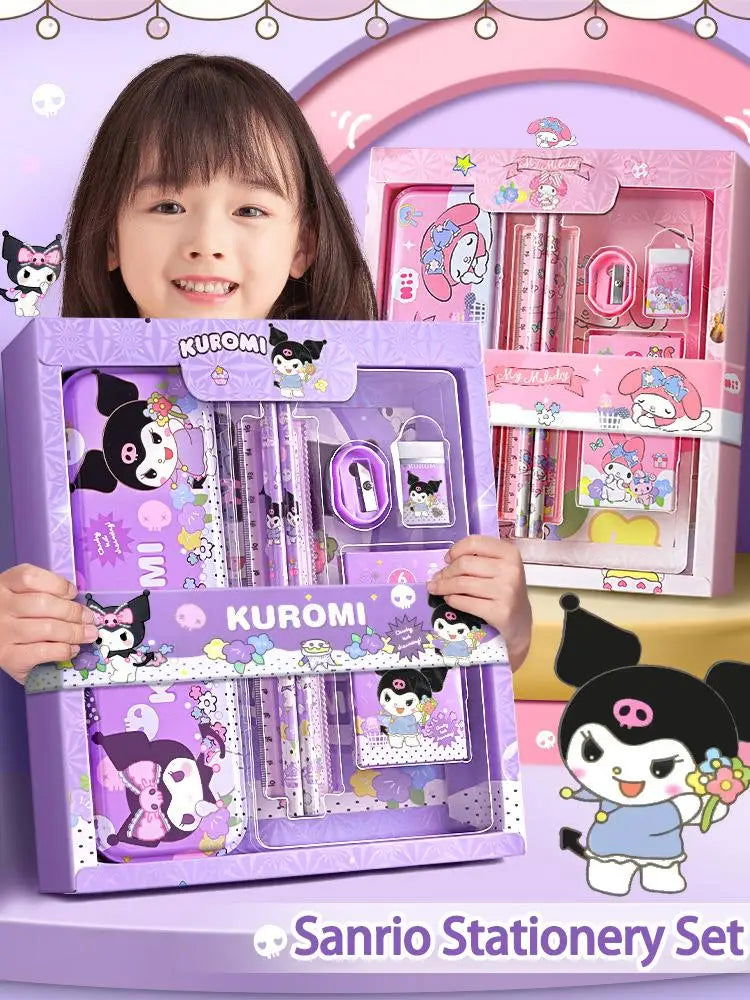 Sanrio Family Cinnamoroll, Kuromi, and Melody Stationery Gift Box Set, Children's Gift Back-to-School Christmas Gift
