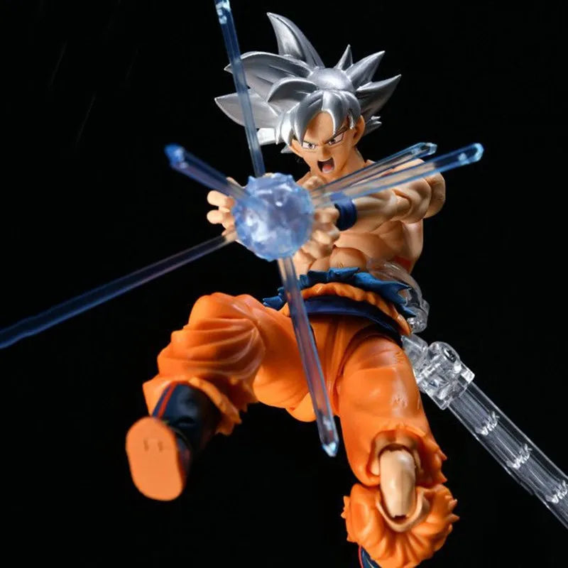 Ultra Instinct Goku Anime Figure, Dragon Ball Z Super Action Figurine White Haired 16 CM