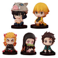 5 Pcs Set Chibi Mini Figurines, Kawaii Demon Slayers Tanjiro Nidouzi Inosuke Zenitsu Anime Figures 5 CM