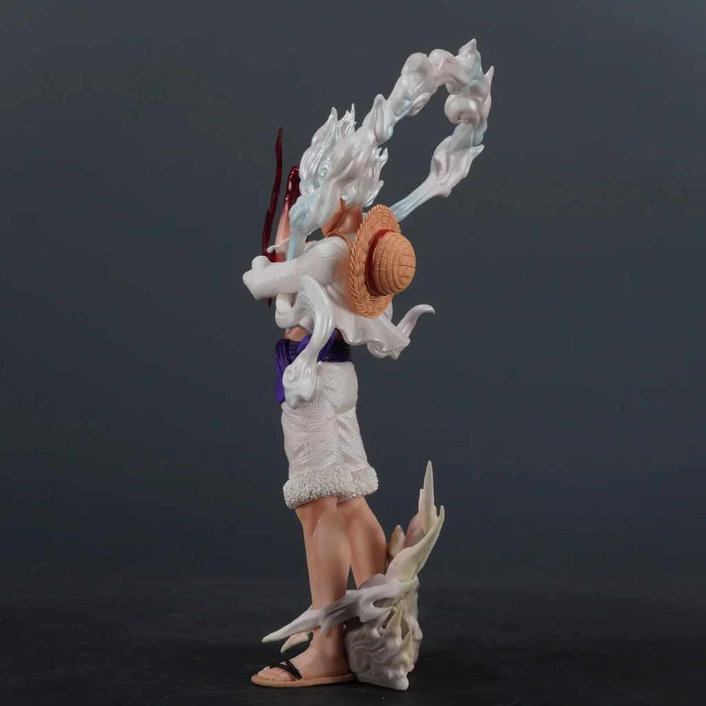 Gear 5 Monkey D. Luffy Anime Figure, One Piece Figure Nika Luffy Action Figurine PVC Statue 25 CM