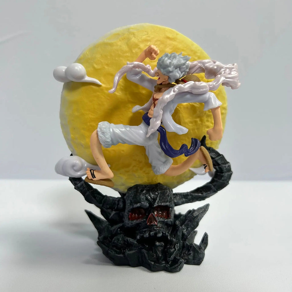 Fairy Nika Monkey D Luffy Anime Figure, One Piece Action Figurines Gear 5 With Moon 14 CM