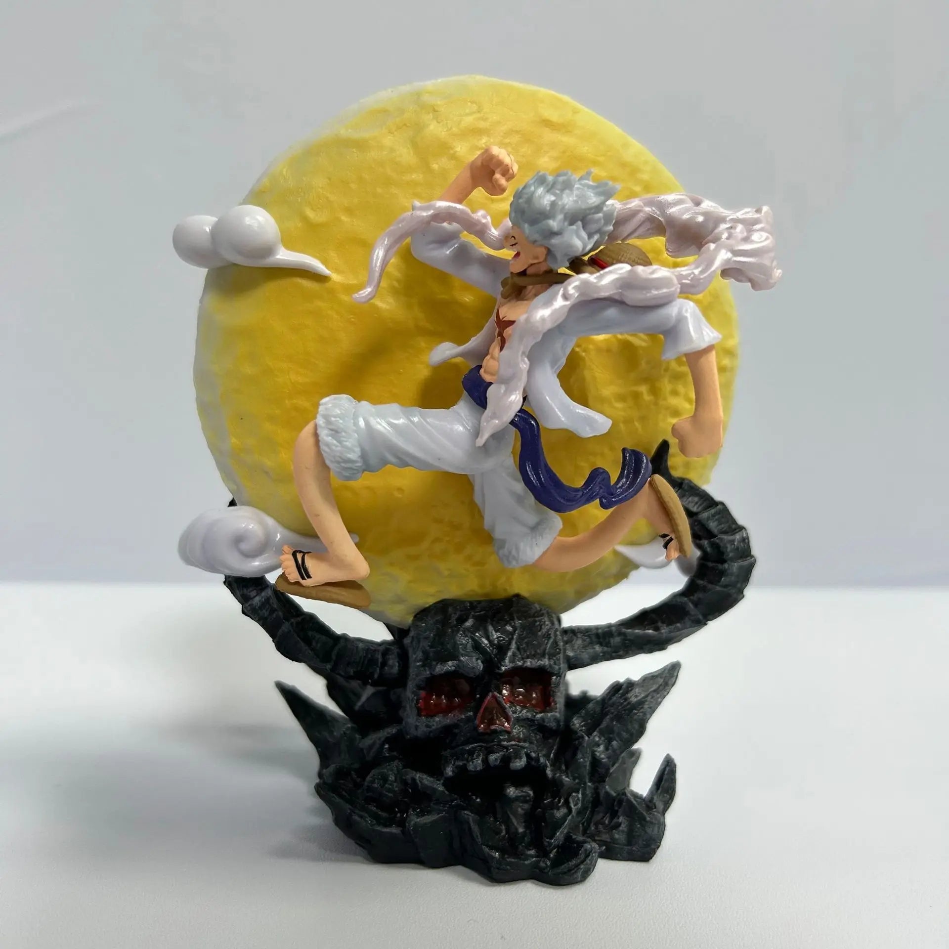 Fairy Nika Monkey D Luffy Anime Figure, One Piece Action Figurines Gear 5 With Moon 14 CM