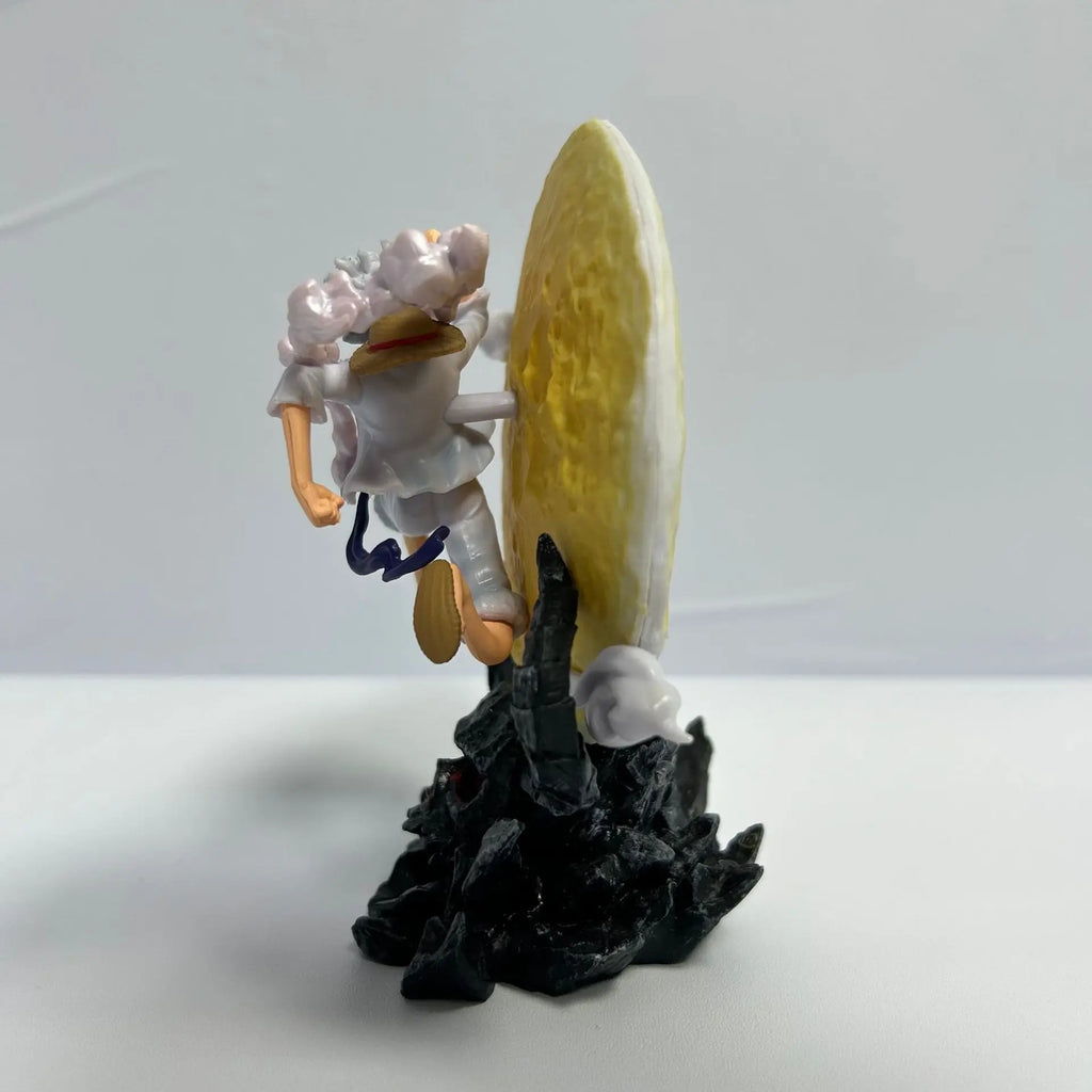 Fairy Nika Monkey D Luffy Anime Figure, One Piece Action Figurines Gear 5 With Moon 14 CM