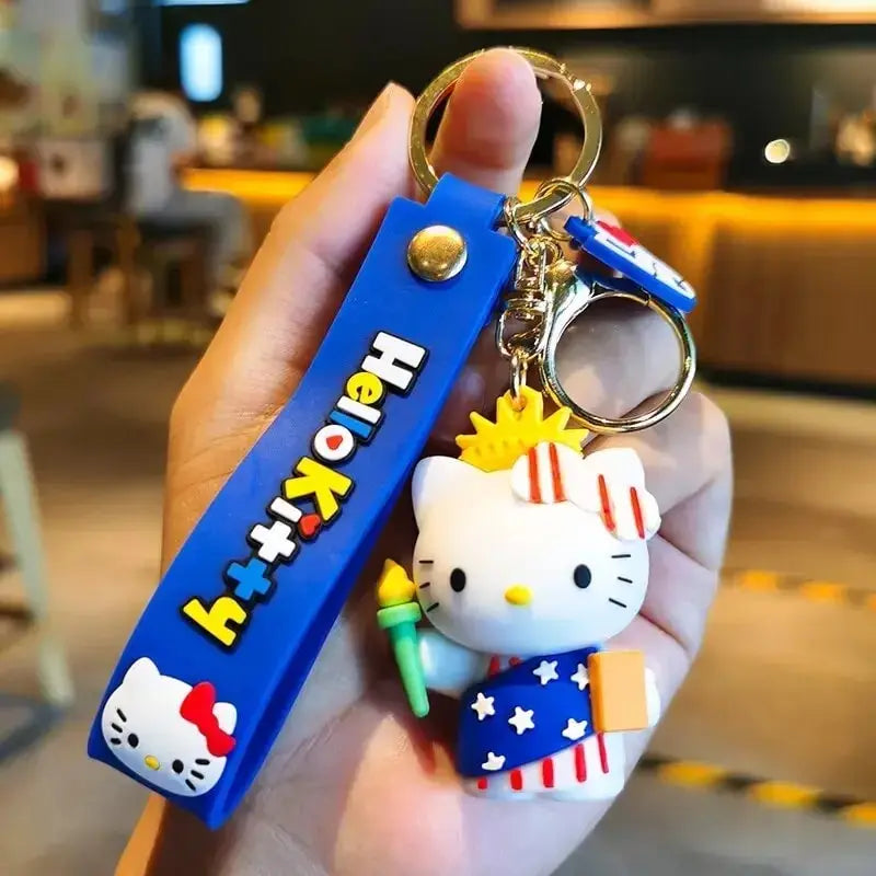 Sanrio Hello Kitty Key Chains, Kawaii Anime Cartoon Cinnamoroll Car Keychains Backpack Ornaments
