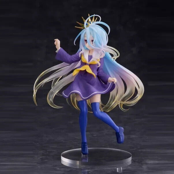 Shiro Figure, No Game No Life Figurine, Anime Toys Statues Gifts 7 in