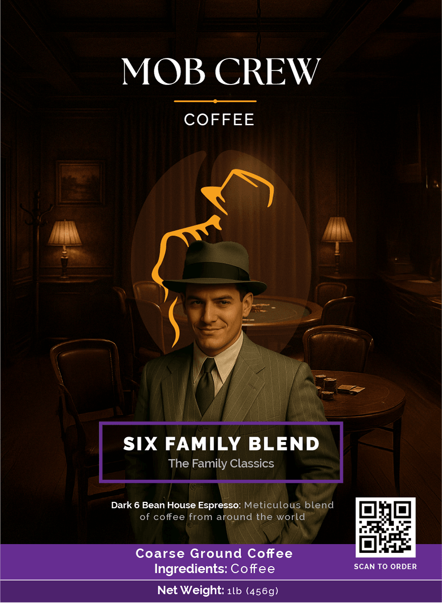 Six Family Blend Espresso Roast Coffee 1lb - Experience Rich Depth in Every Sip