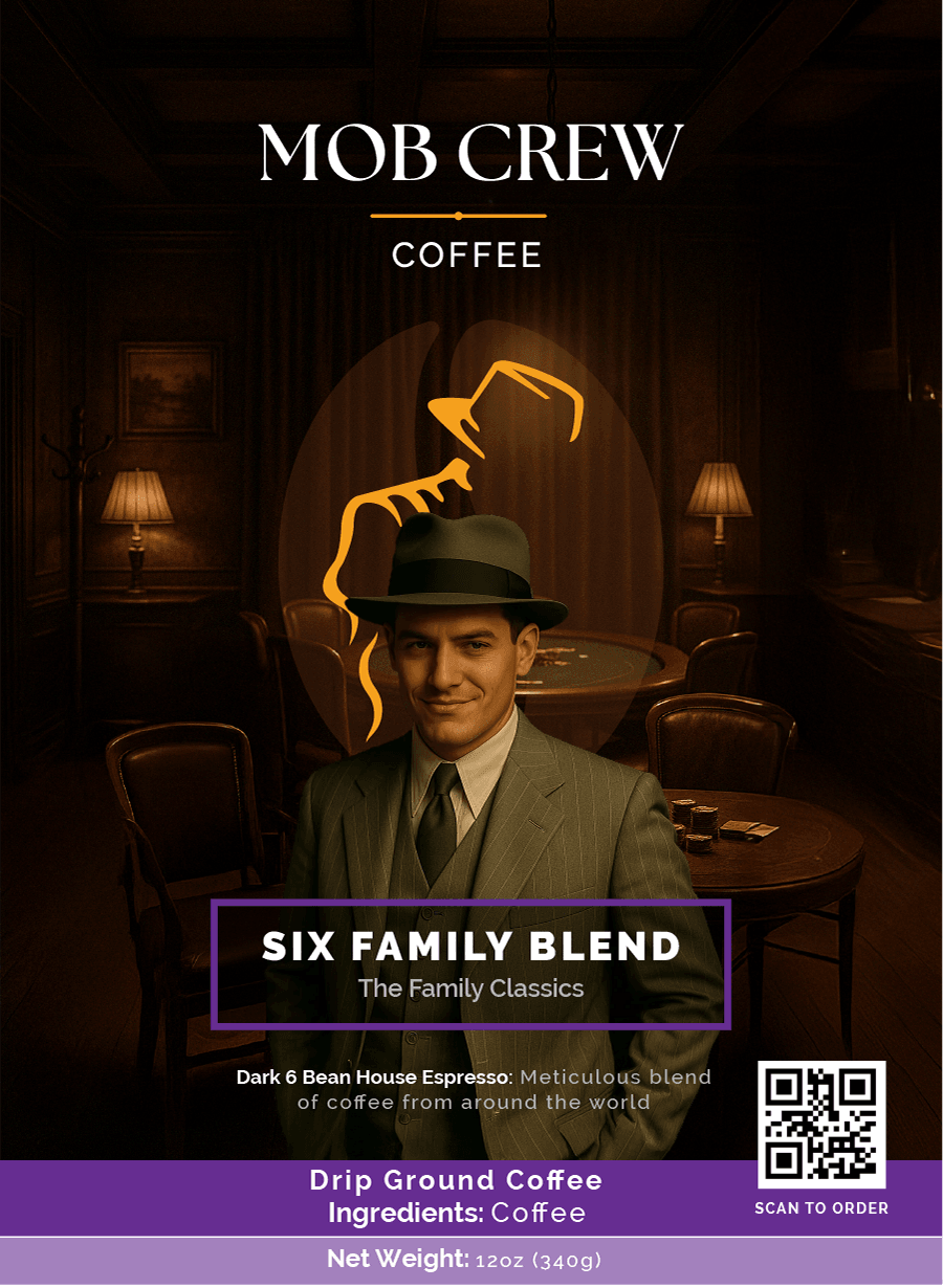 Six Family Blend Espresso Roast Dark Coffee - 12oz of Rich Flavor and Depth in Every Sip