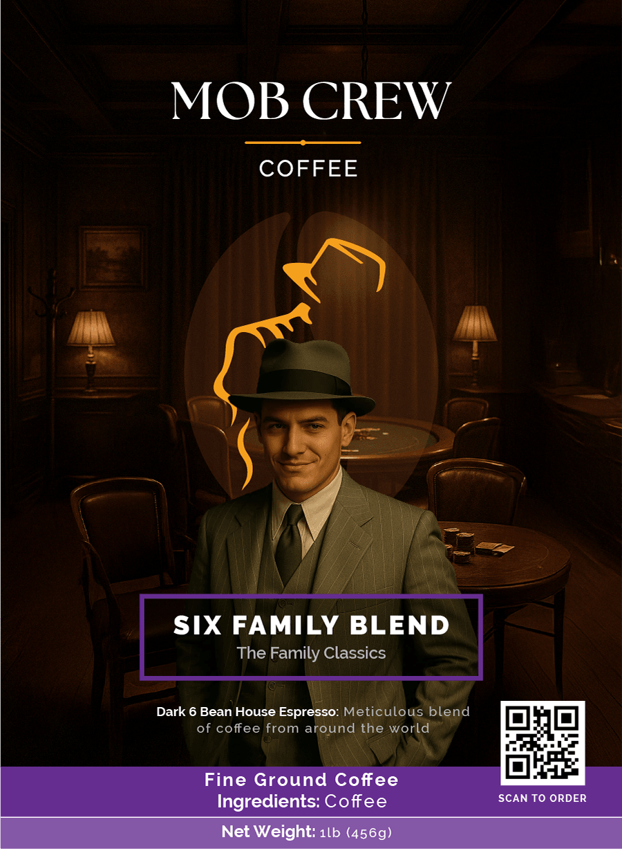 Six Family Blend Espresso Roast Coffee 1lb - Experience Rich Depth in Every Sip