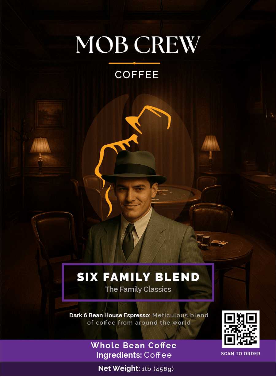 Six Family Blend Espresso Roast Coffee 1lb - Experience Rich Depth in Every Sip