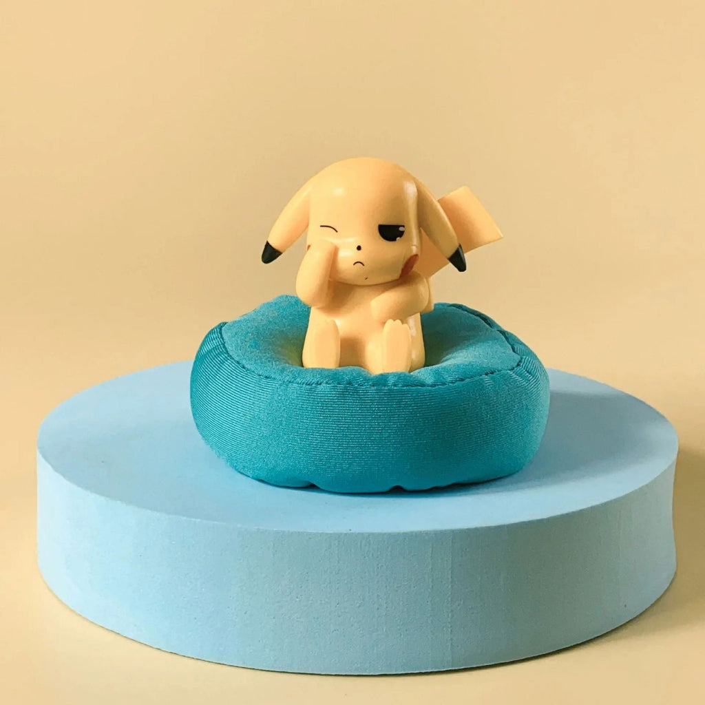 Sleeping Pokemon Anime Figurines, Pikachu Bulbasaur Psyduck Charmander