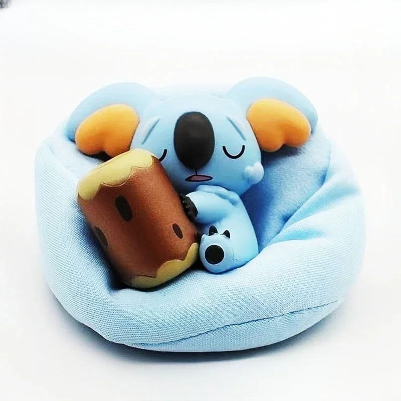 Sleeping Pokemon Anime Figurines, Pikachu Bulbasaur Psyduck Charmander
