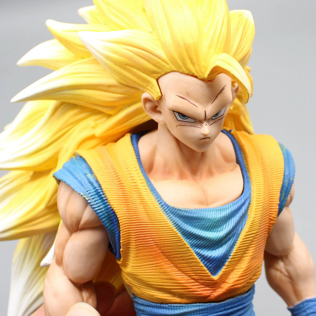 Son Goku Super Saiyan 3 Half Bust Anime Figure, Dragon Ball Z Figurines PVC Statue Collection 20 cm