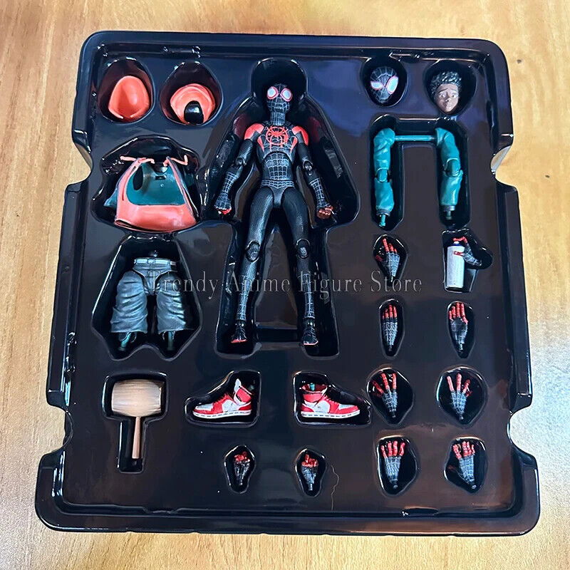 Spiderman Miles Morales Figure, Marvel Spider-Man Spider Verse Figurine 5 in