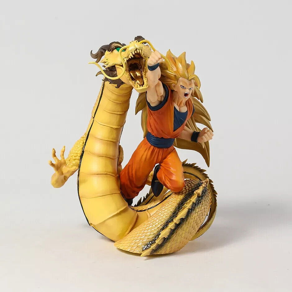 Super Saiyan 3 Goku Figurines, Dragon Ball Z Anime Collectible Figures 8 in