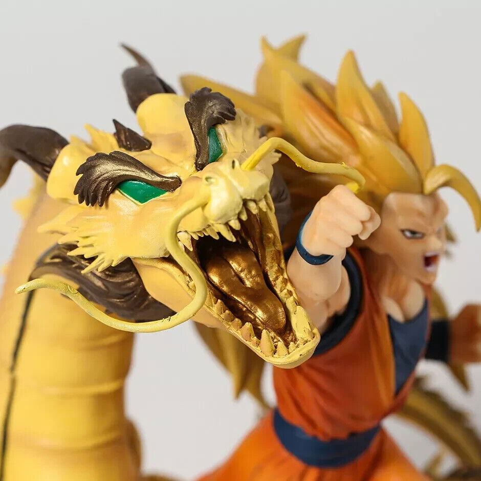 Super Saiyan 3 Goku Figurines, Dragon Ball Z Anime Collectible Figures 8 in