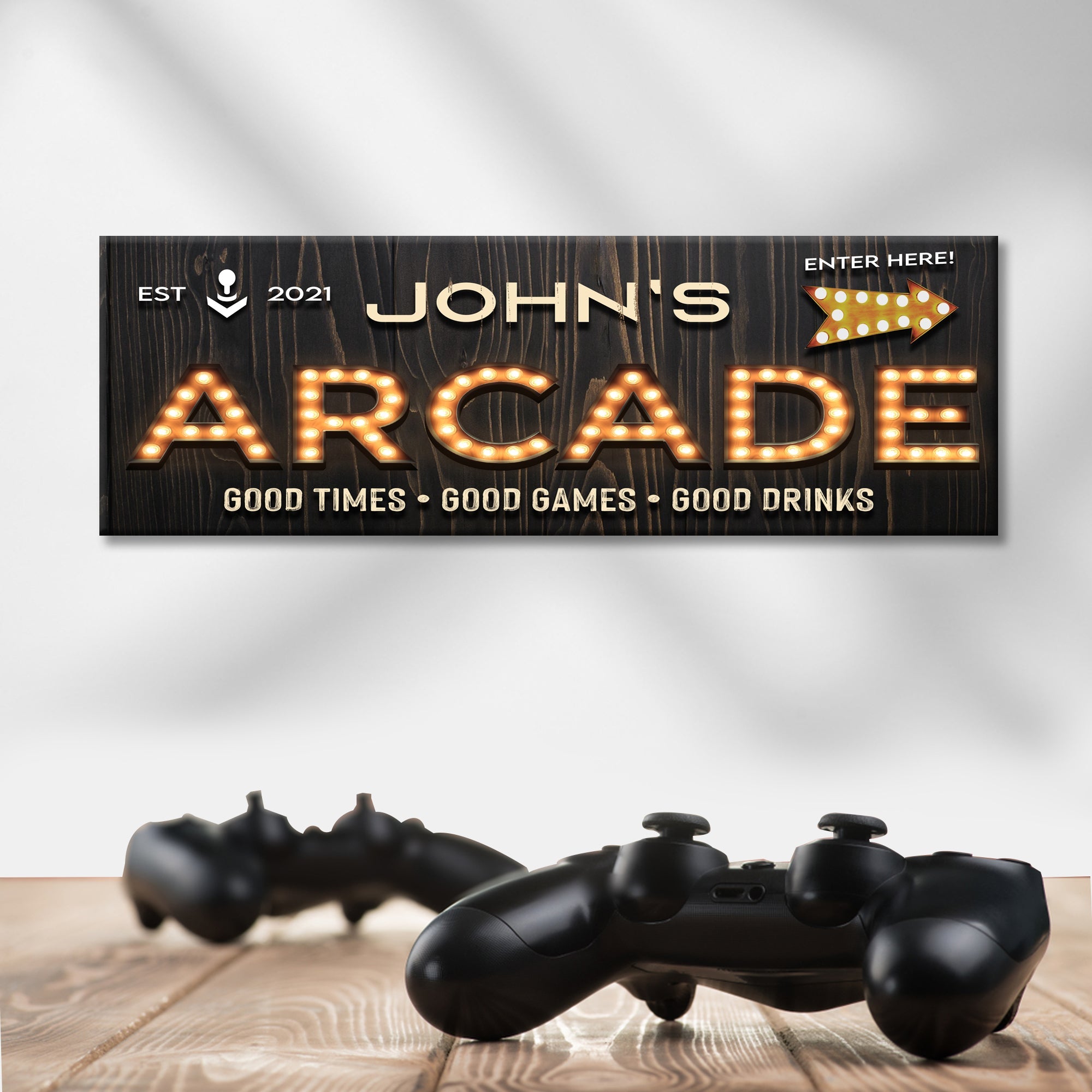Arcade Enter Here Sign
