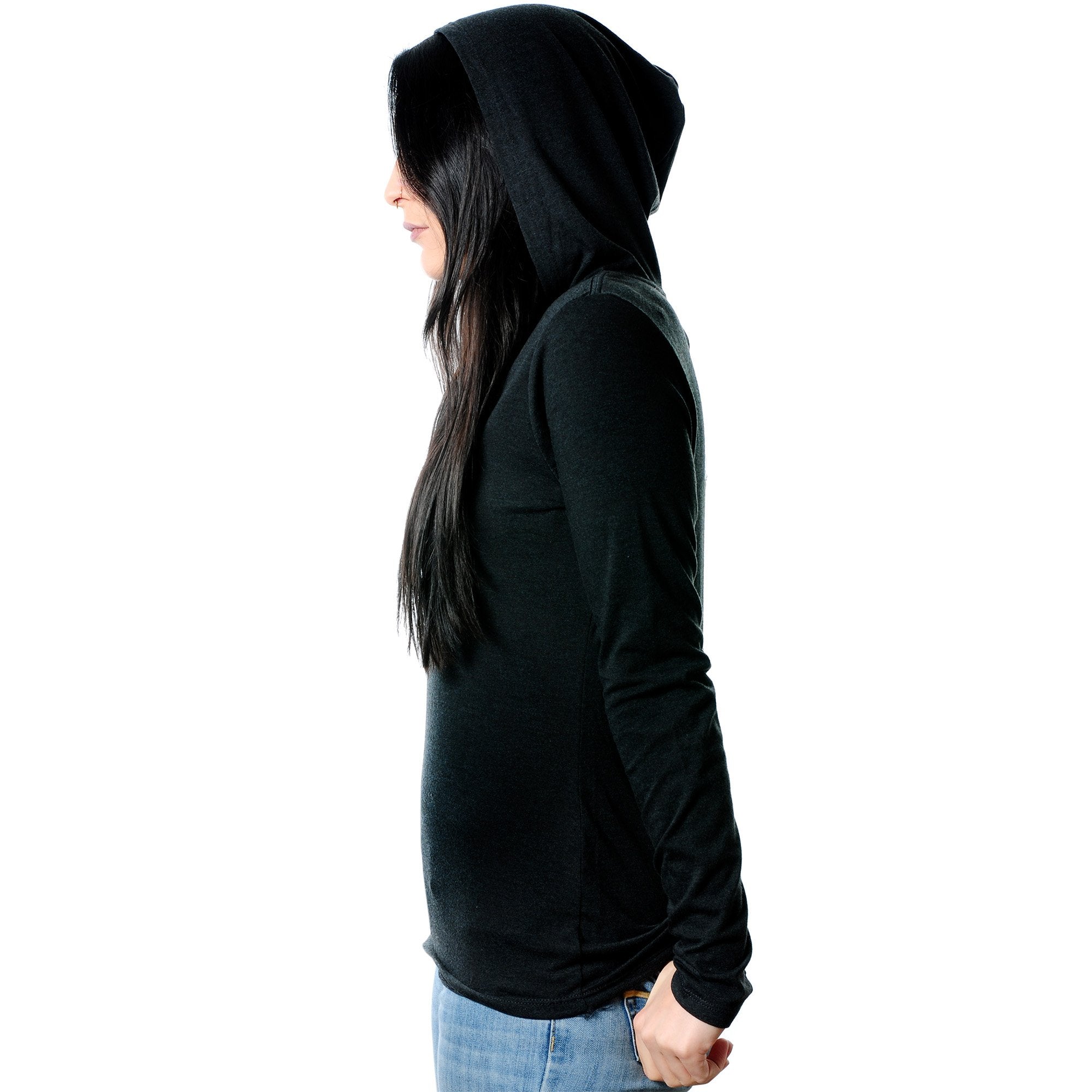I Have Piercings You Can't See Black Tapered Long Sleeve Hoodie