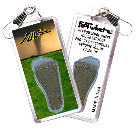 Tulsa FootWhere® Souvenir Zipper-Pull. 72 pieces/ 6 assorted styles.