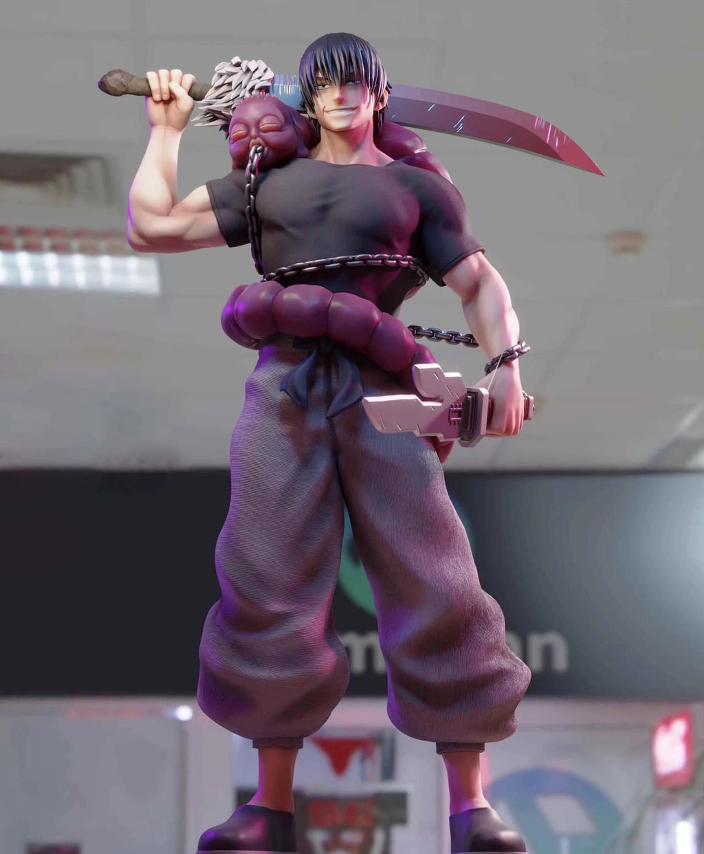 Toji Fushiguro Anime Figurine, Jujutsu Kaisen JJK Collectible Figures Strongest Warrior Standing Pose PVC Action Toys 22 cm