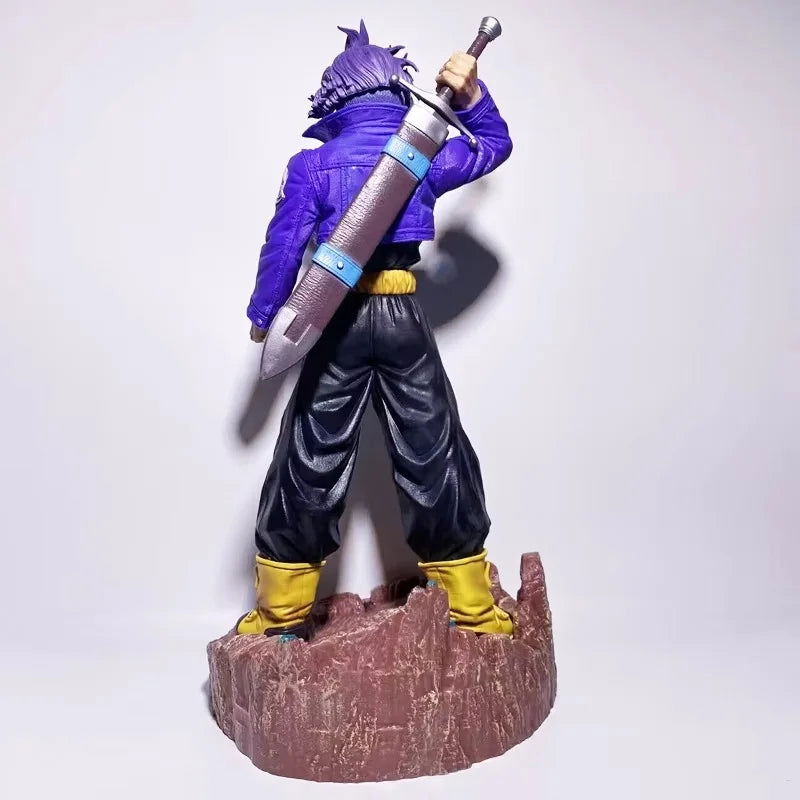 Trunks Dragon Ball Z Anime Figure, DBZ Interchangeable Super Saiyan Head Action Figure 50 cm