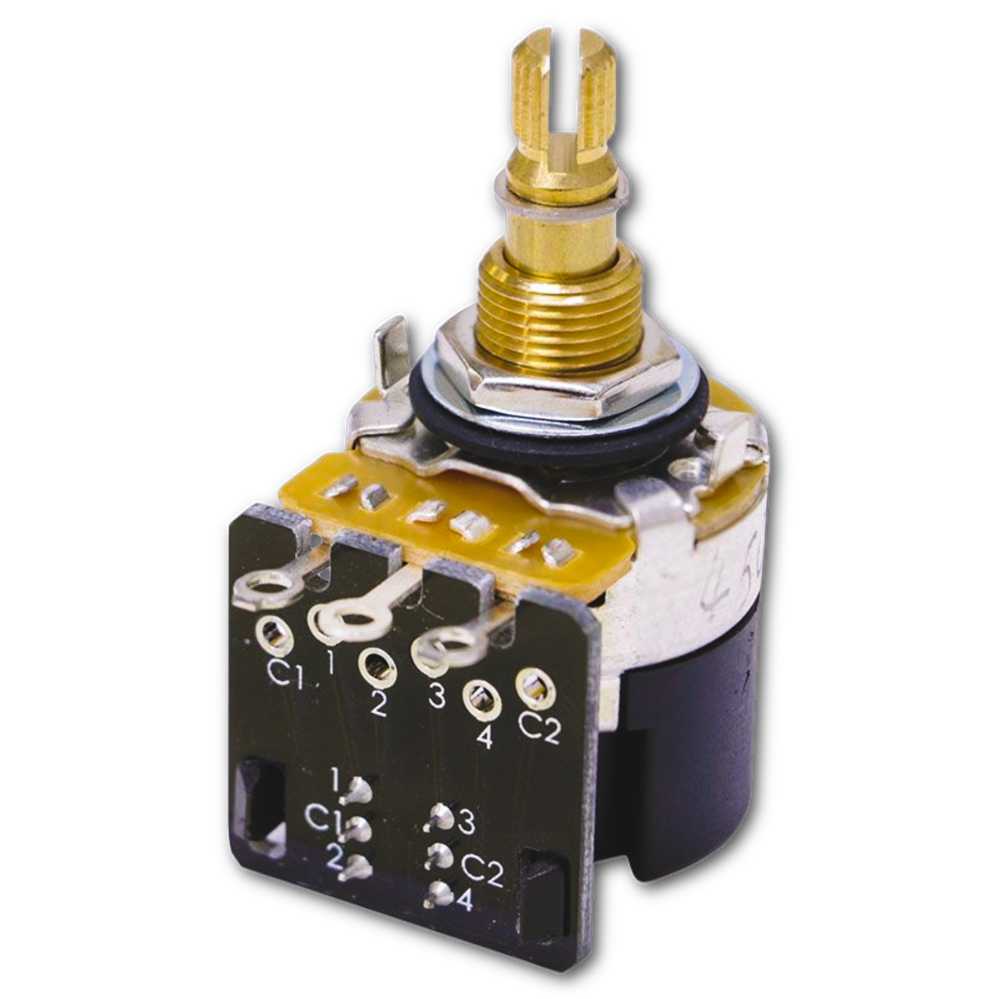 250K Ω Push Pull Potentiometer for Bass, P90 & Single Coil Pickups - Fits Gibson®