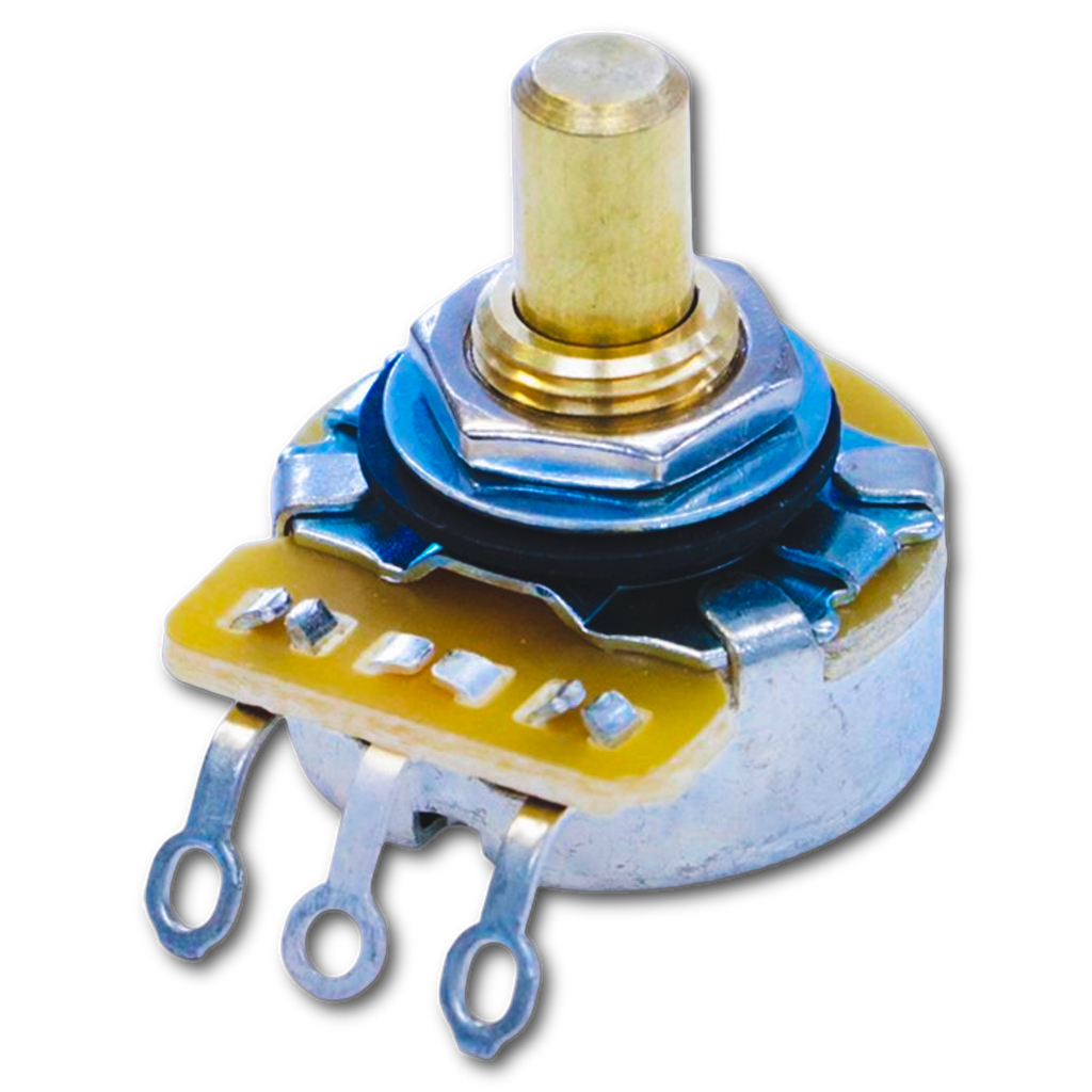Vintage 275K Ω Potentiometer for Bass, P90 & Single Coil Pickups (Solid Shaft) - Fits Fender® Telecaster®