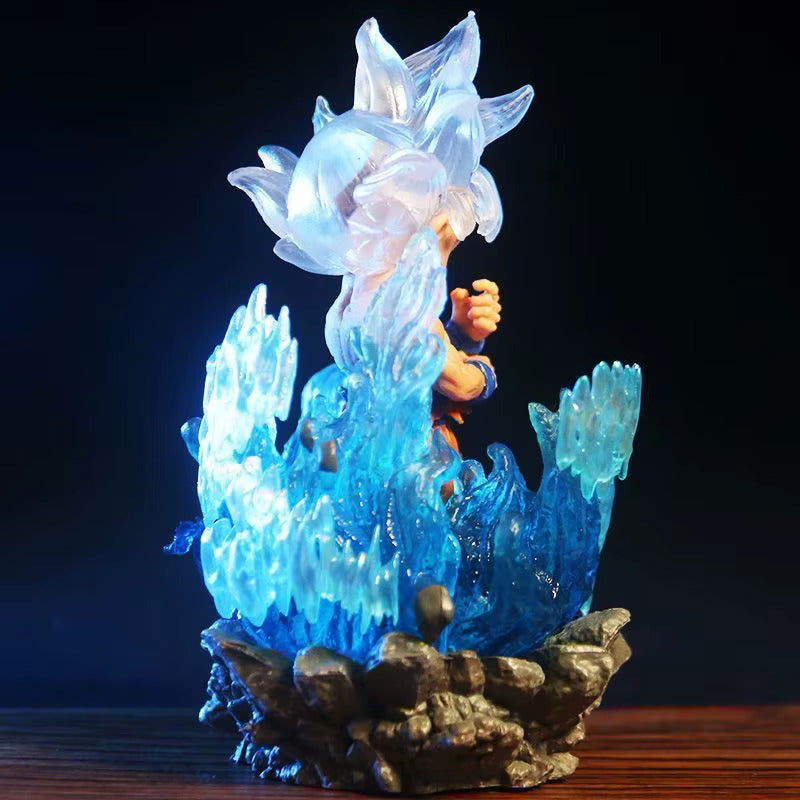Vegeta, Goku, and Zamasu Anime Chibi LED Figures, Dragon Ball Super Cute Kawaii Mini Anime Figurines Collection 10 cm
