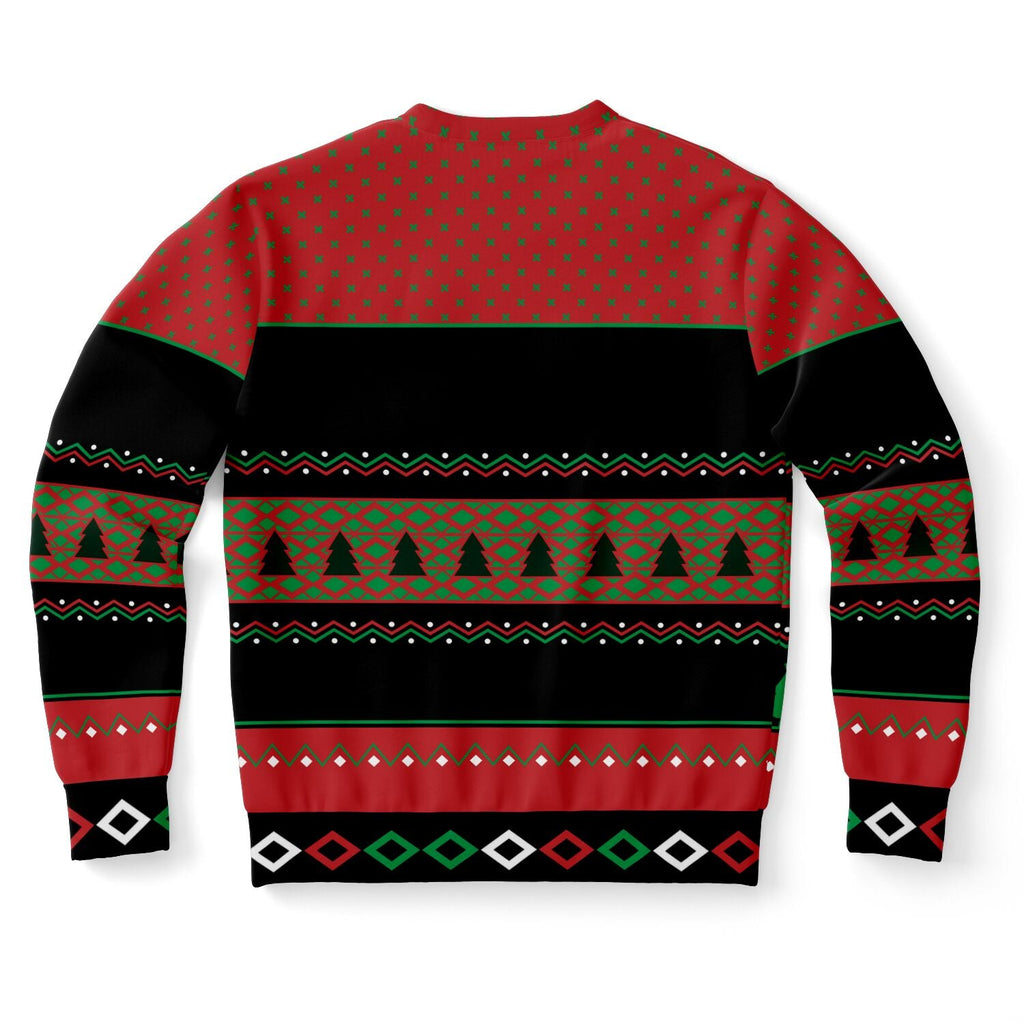 White and Red Wine Christmas Sweatshirt