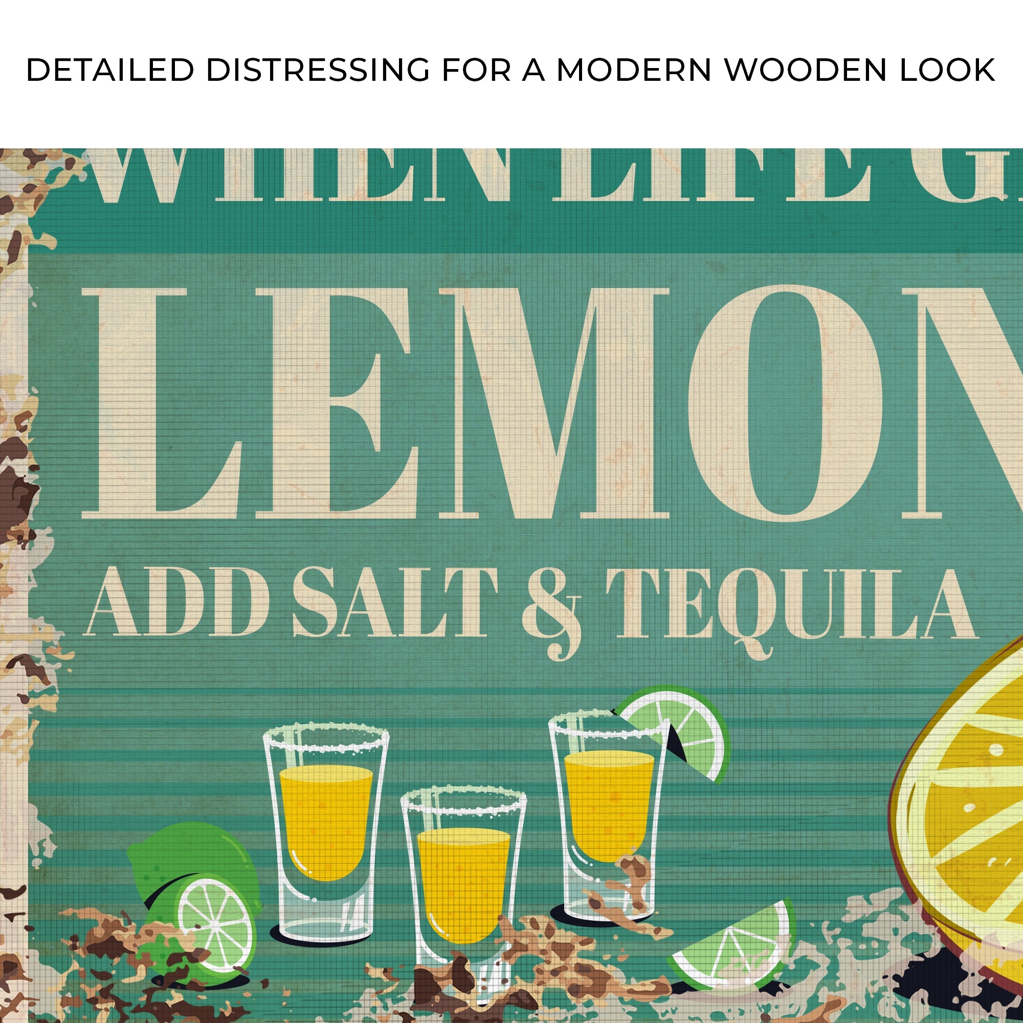 When Life Gives You Lemons Old Rustic Paper Sign