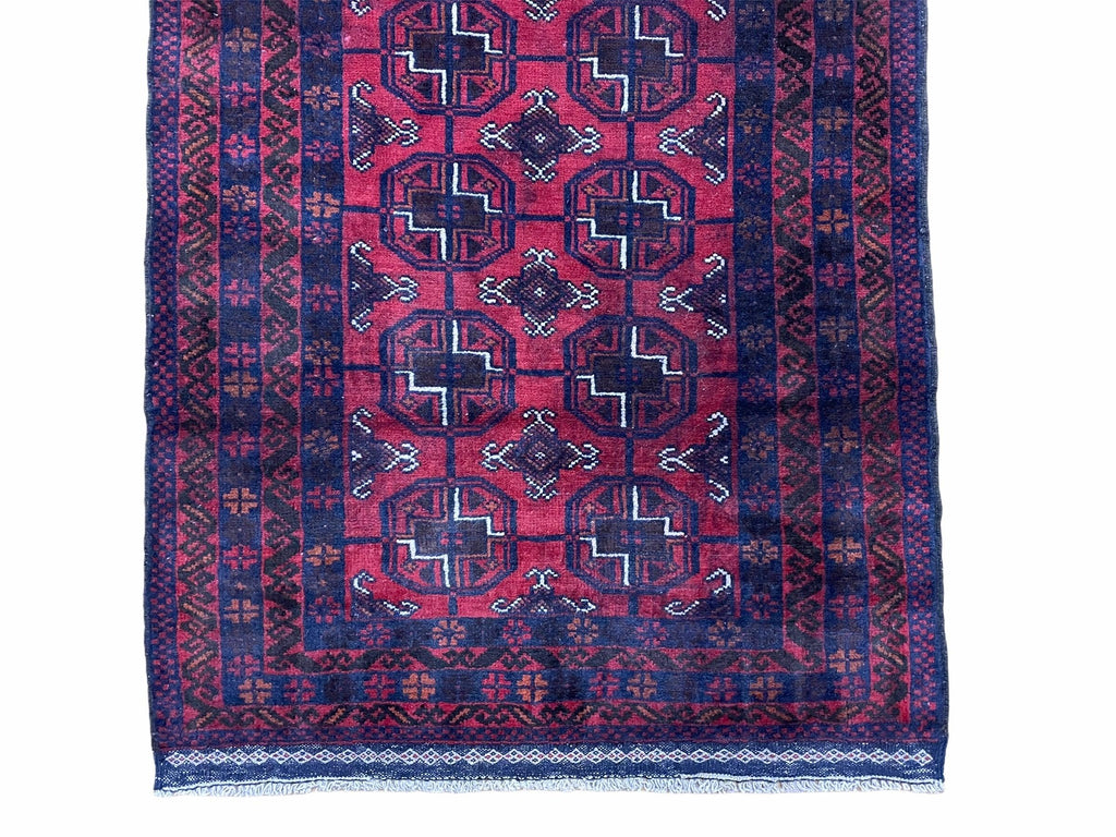 3 X 5 Vintage Handmade Tribal Wool Rug Balouchi Rug Afghan Rug Red Beige Nice