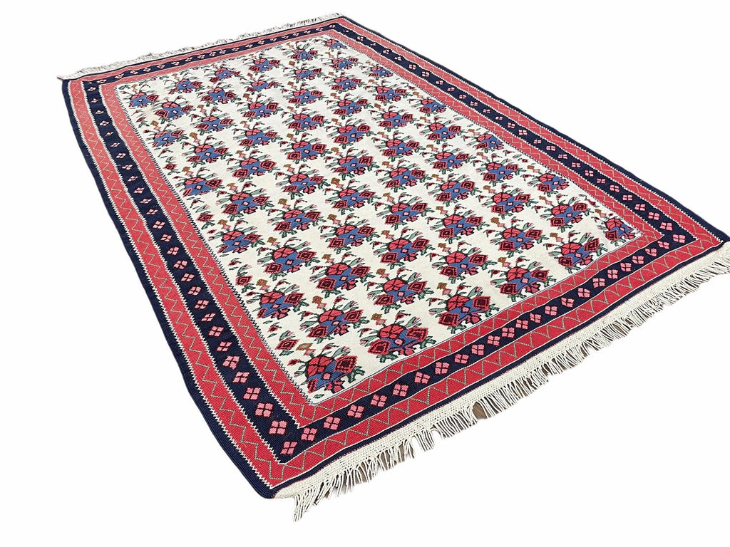 3x5 Vintage Kurdish Senneh Kilim Rug 3 x 5 Heirloom Rug Flatweave Antique Rug Playroom Rug Collectible Rug Beige Kilim