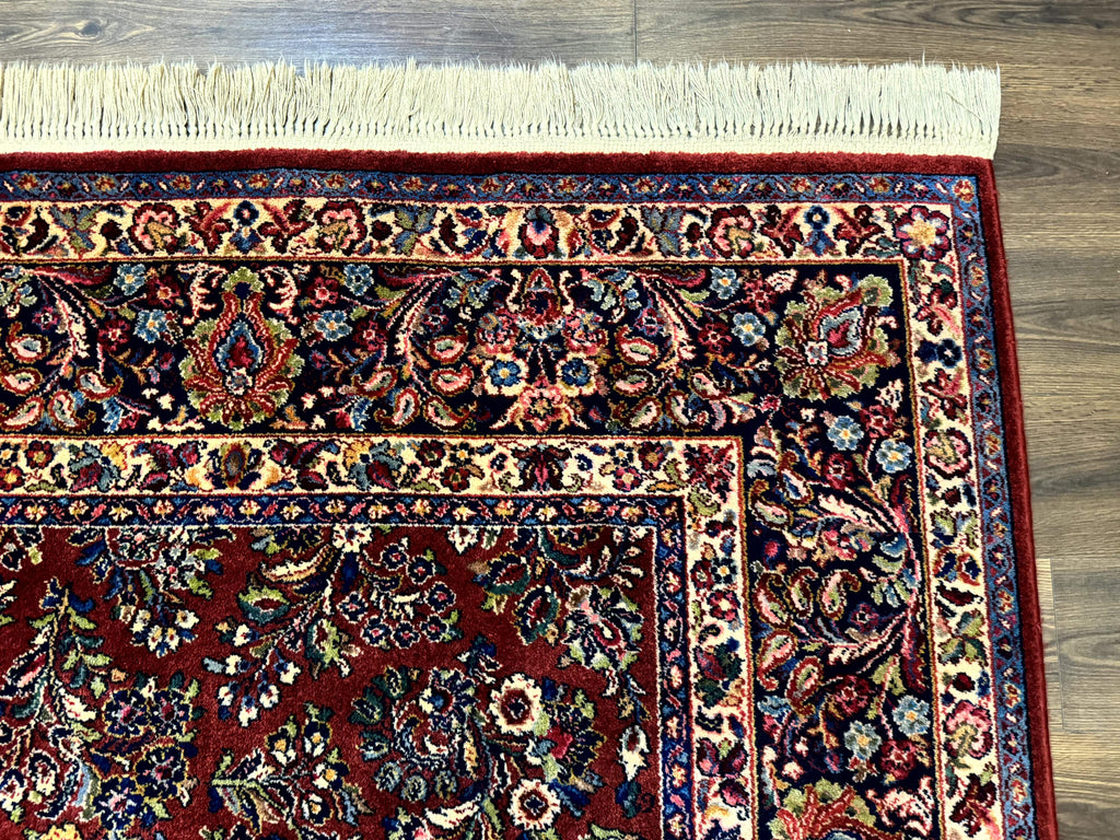 8.8 x 10.6 Karastan Red Sarouk Rug #785, Wool Pile Original 700 Series