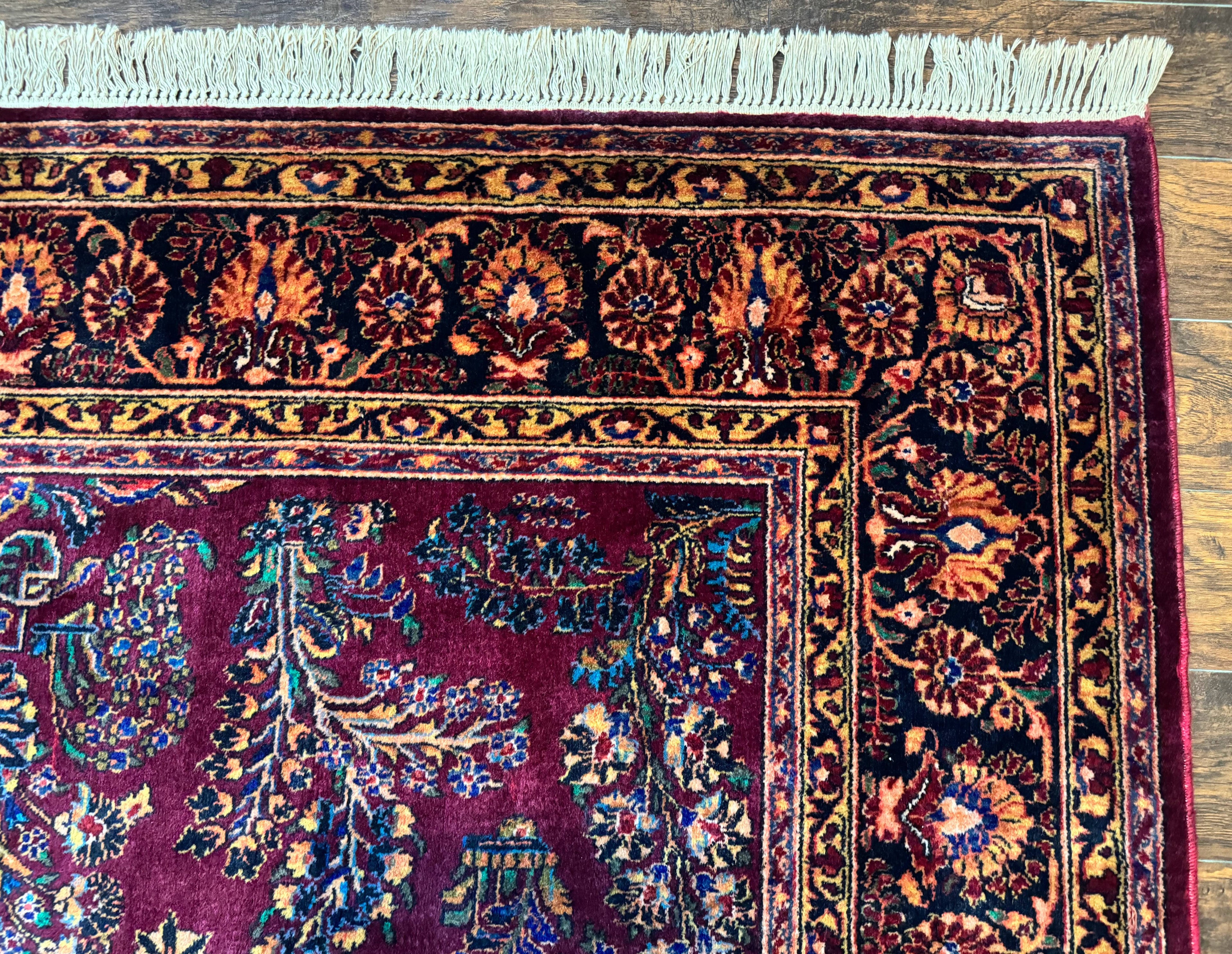 Antique Karastan Rug 8.6 x 12, Wool Pile, Vintage Discontinued Karastan Sarouk Lanamar