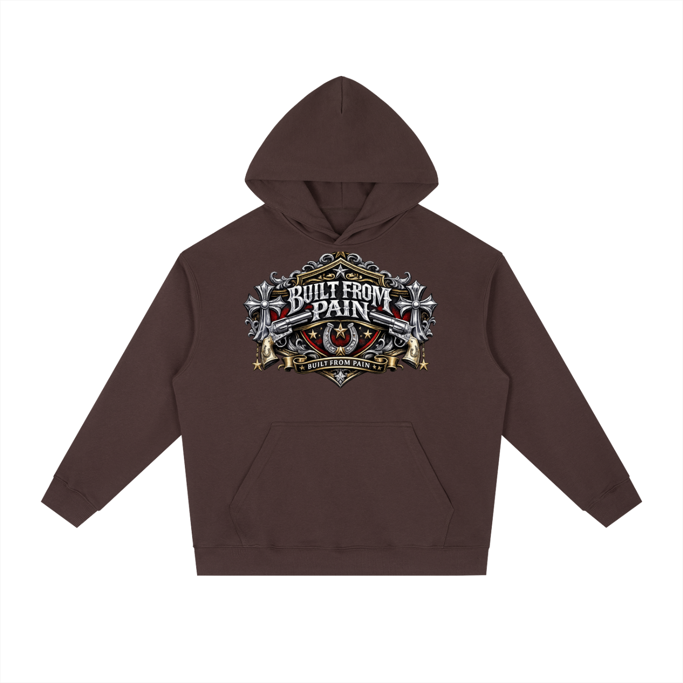 2 GUNS CHROME Essential Heavyweight Drop-Shoulder Hoodie